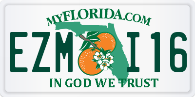 FL license plate EZMI16