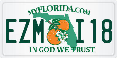 FL license plate EZMI18