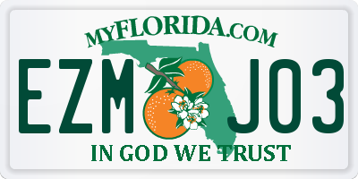 FL license plate EZMJ03