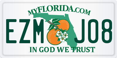 FL license plate EZMJ08