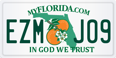 FL license plate EZMJ09