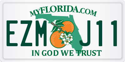 FL license plate EZMJ11