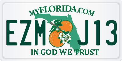 FL license plate EZMJ13