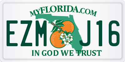 FL license plate EZMJ16