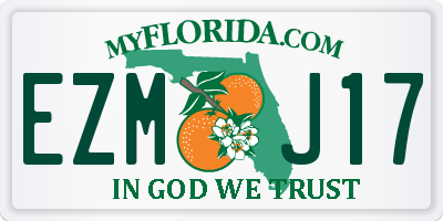 FL license plate EZMJ17