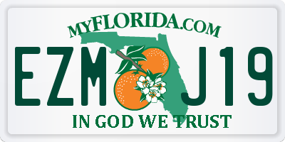 FL license plate EZMJ19