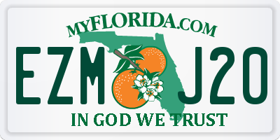 FL license plate EZMJ20