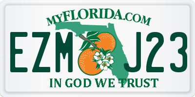 FL license plate EZMJ23