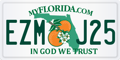 FL license plate EZMJ25