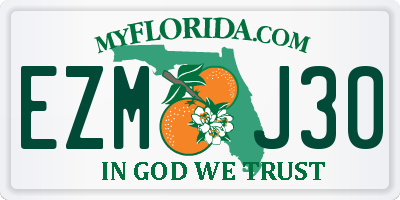 FL license plate EZMJ30