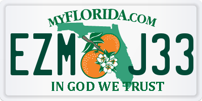 FL license plate EZMJ33