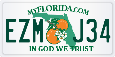 FL license plate EZMJ34