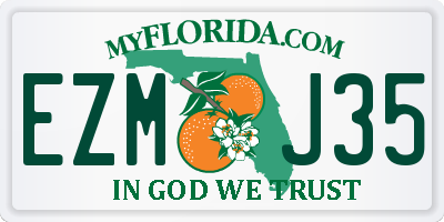 FL license plate EZMJ35