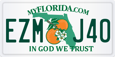 FL license plate EZMJ40