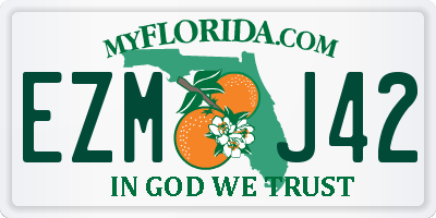 FL license plate EZMJ42