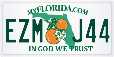 FL license plate EZMJ44