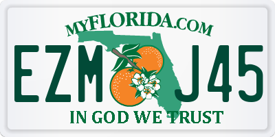 FL license plate EZMJ45