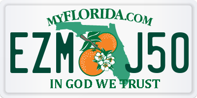 FL license plate EZMJ50