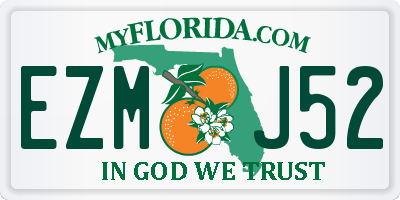 FL license plate EZMJ52