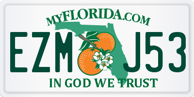 FL license plate EZMJ53