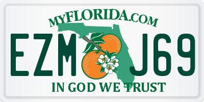 FL license plate EZMJ69