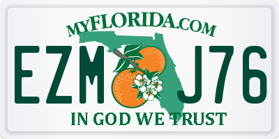 FL license plate EZMJ76