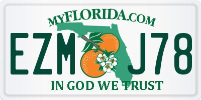 FL license plate EZMJ78