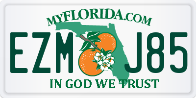 FL license plate EZMJ85