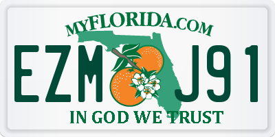 FL license plate EZMJ91