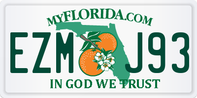 FL license plate EZMJ93
