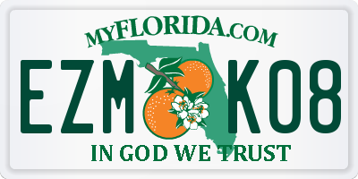 FL license plate EZMK08
