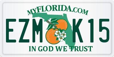 FL license plate EZMK15