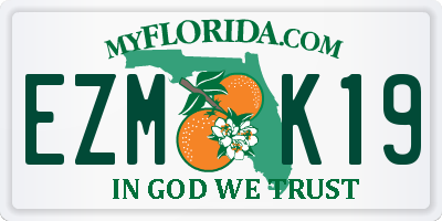 FL license plate EZMK19