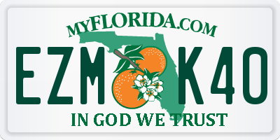 FL license plate EZMK40