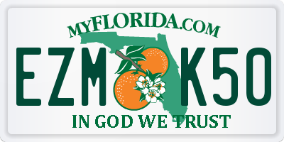FL license plate EZMK50
