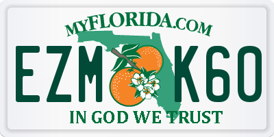 FL license plate EZMK60