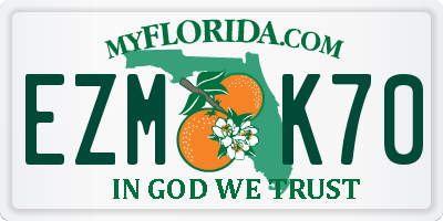 FL license plate EZMK70