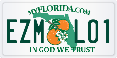 FL license plate EZML01