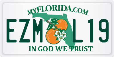 FL license plate EZML19