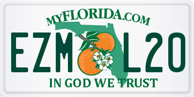 FL license plate EZML20