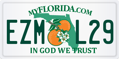 FL license plate EZML29