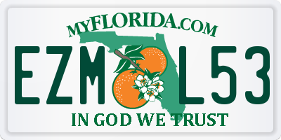 FL license plate EZML53