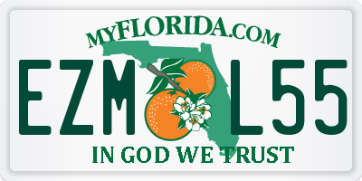 FL license plate EZML55