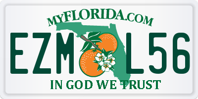 FL license plate EZML56