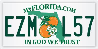 FL license plate EZML57