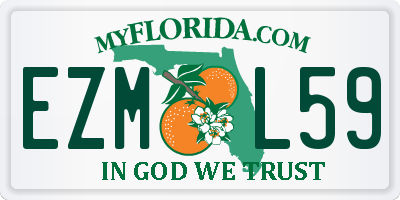 FL license plate EZML59