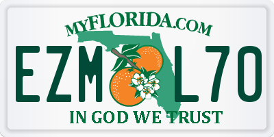 FL license plate EZML70