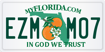 FL license plate EZMM07