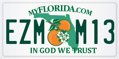 FL license plate EZMM13