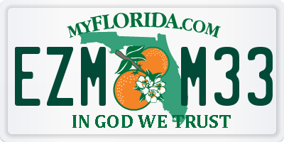 FL license plate EZMM33